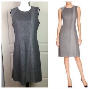 Elie Tahari Alayna Dress Gray Colorblock Sz 8